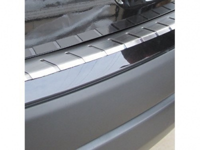 Opel Meriva (10-) накладка на задний бампер профилированная с загибом, нержавеющая сталь, к-кт 1шт.
