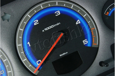 Volvo S60 / S70 / S80 / V70 / XC70 / XC90 (2000-2009) светодиодные шкалы (циферблаты) на панель приборов - дизайн 1